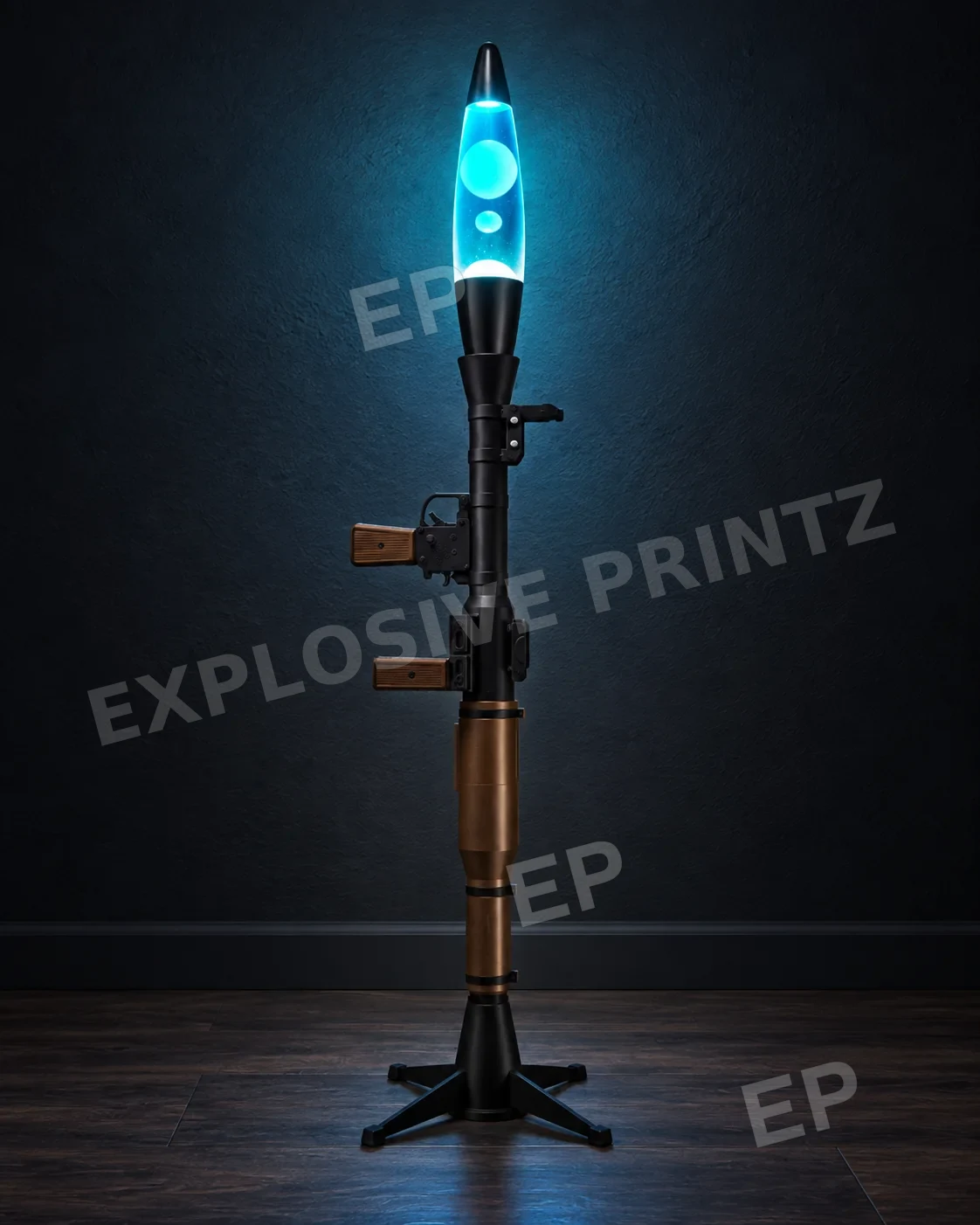 Blue and white lava lamp colorway